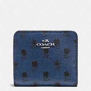 COACH SMALL WALLET IN PRINTED CROSSGRAIN LEATHER
